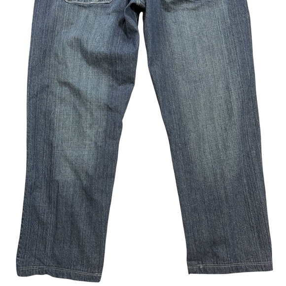 A Tiziano Jeans Men 40x31 Blue Rabbit Wide Leg Logo Y2K Hip Hop Measures 38 1/2 - Picture 9 of 16